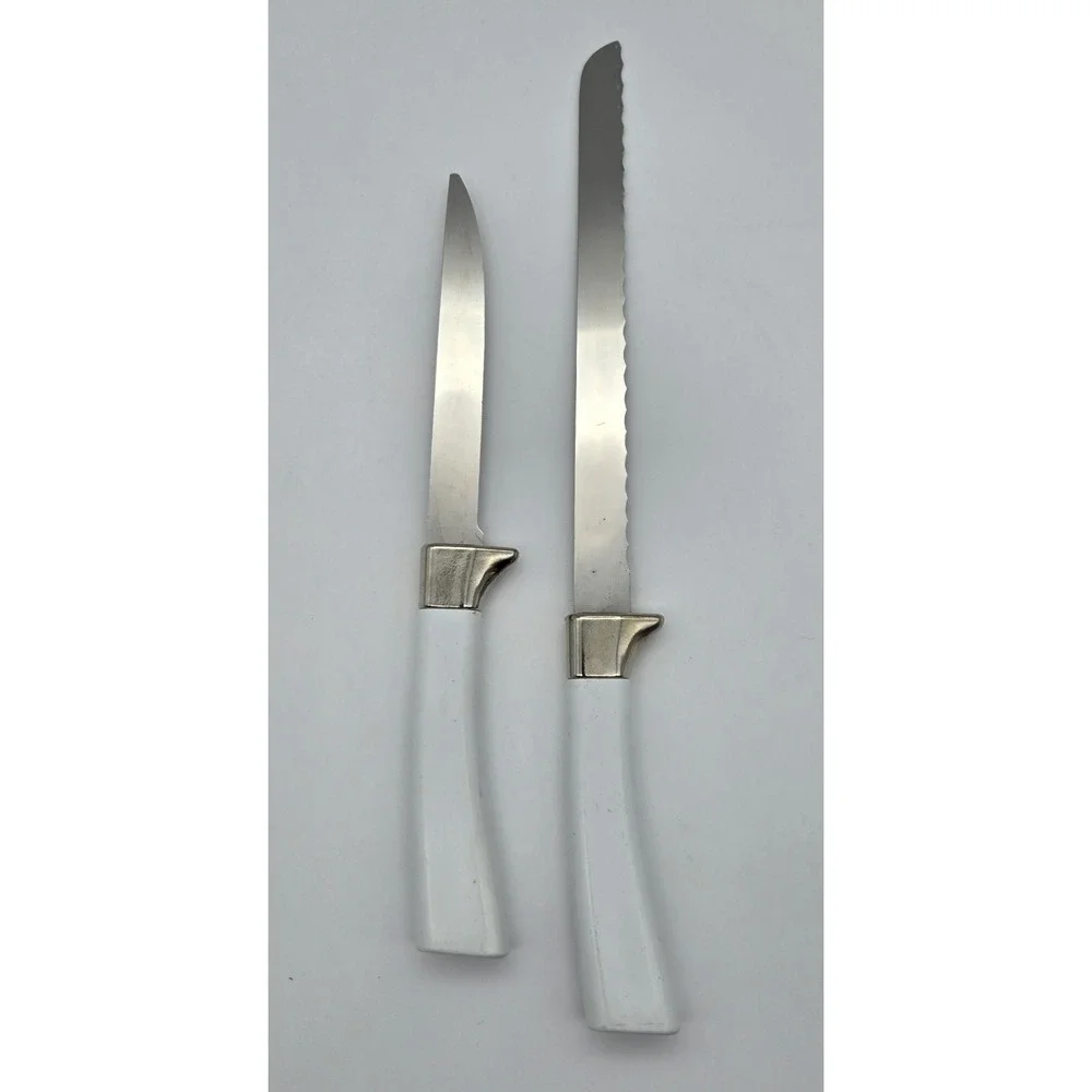 Sheffield English Blades Utility Knife Set 2 Stainless Serrated Cornflower Blue‎